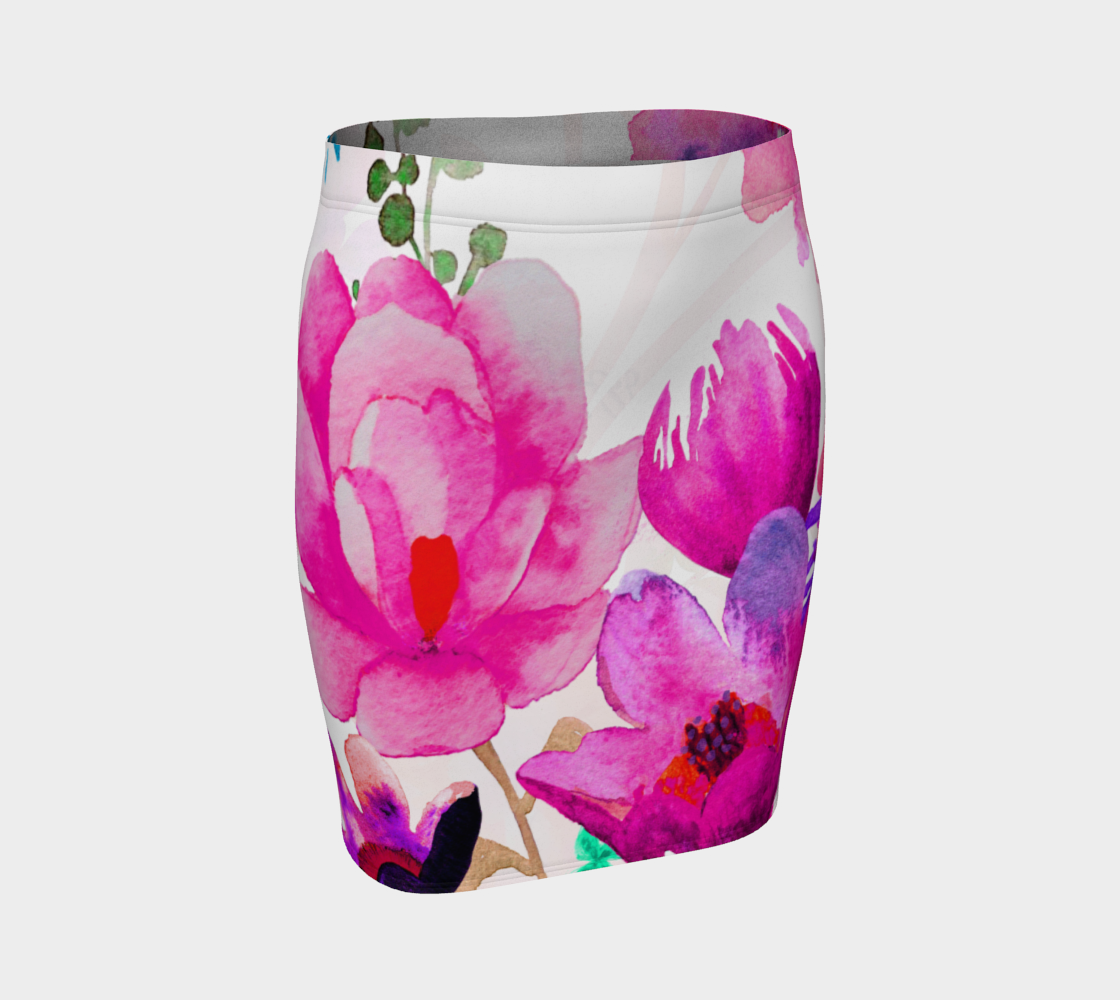 Pink Pleasure Fitted Skirt by Deloresart - deloresartcanada