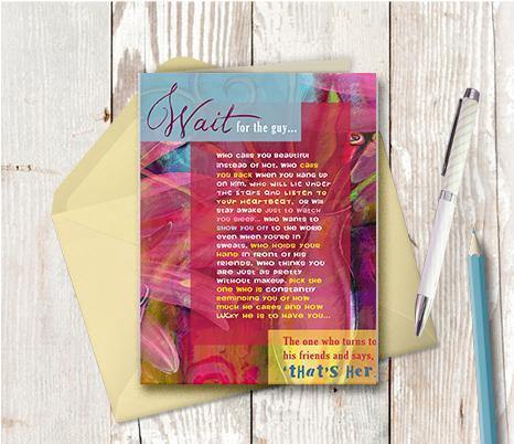 0067 Wait For The Guy Note Card - deloresartcanada