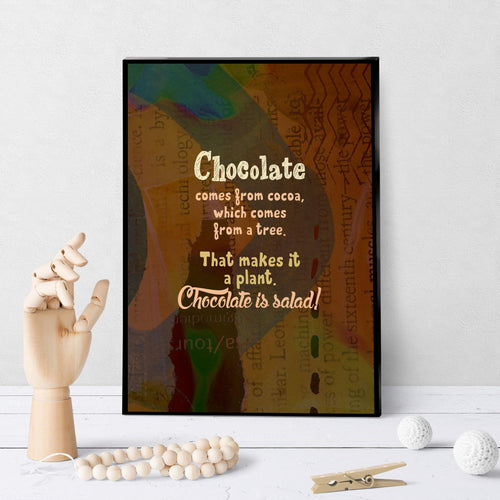 0726 Chocolate Comes From A Tree Art - deloresartcanada