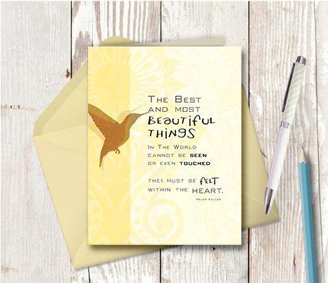 0072 The Best and Most Beautiful Things Card by DeloresArt - deloresartcanada