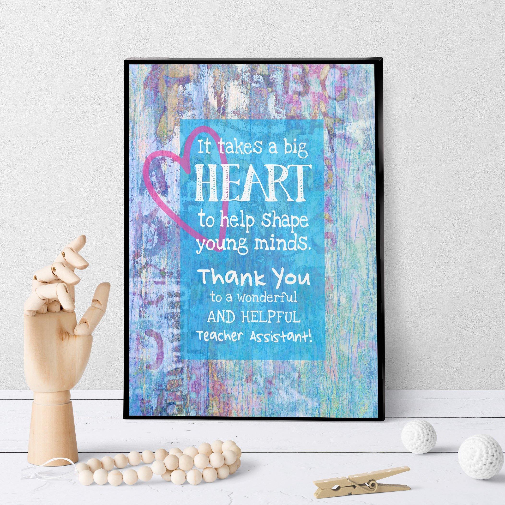 0757 Big Heart Teacher Assistant Art