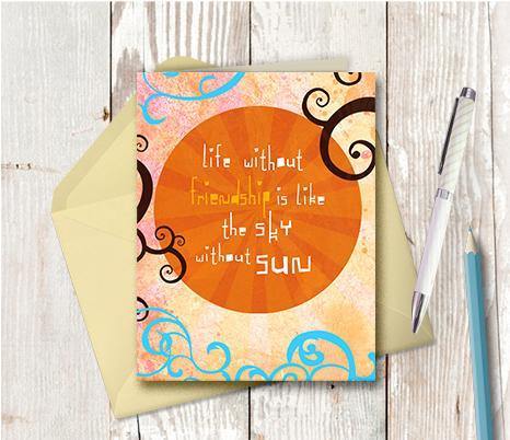 0072 Students Green Note Card - deloresartcanada