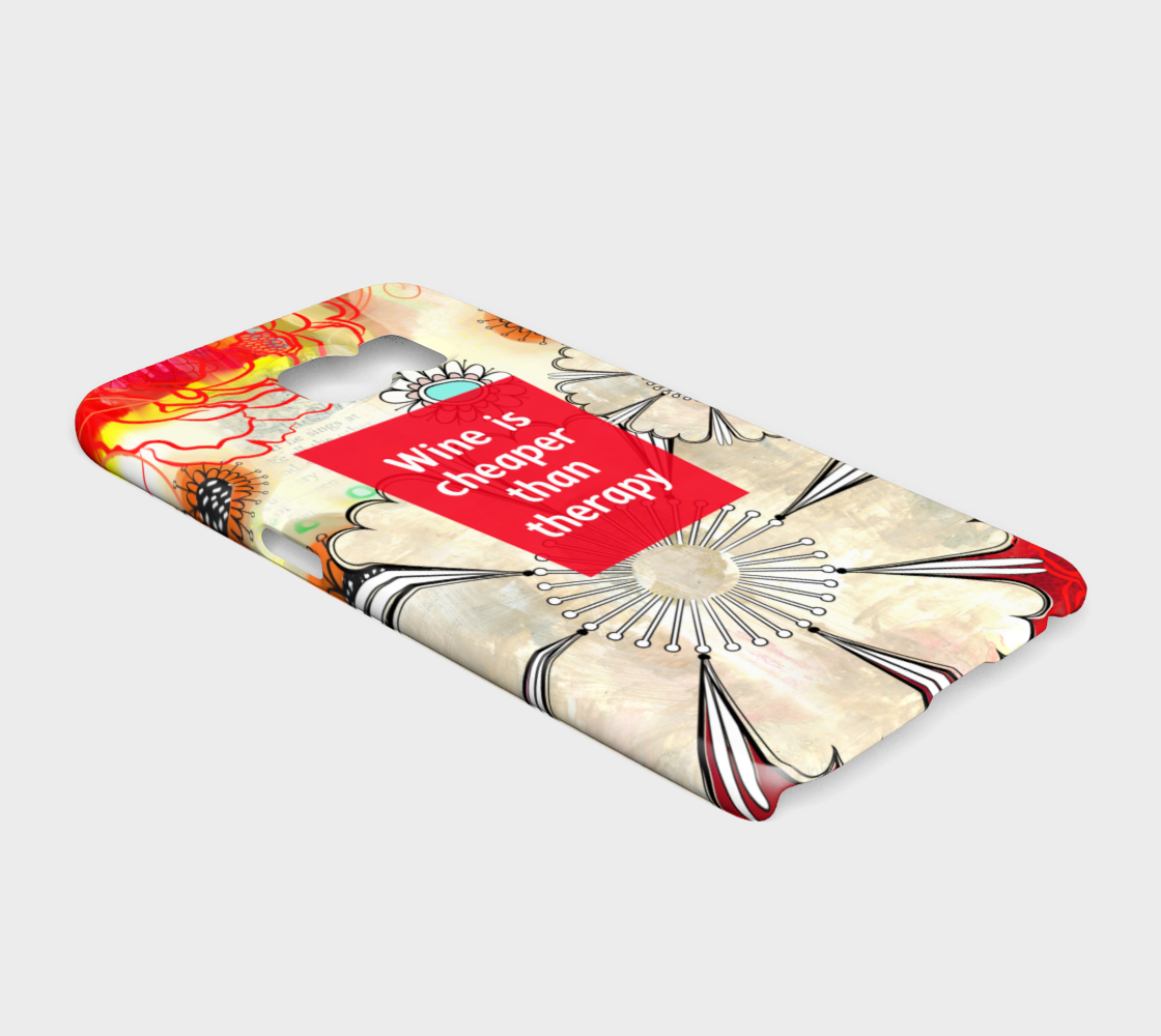 924  Wine Is Cheaper Than Therapy Device Case - deloresartcanada