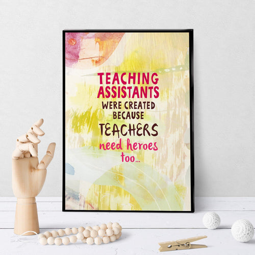 0870 Teachers Need Heroes Art - deloresartcanada