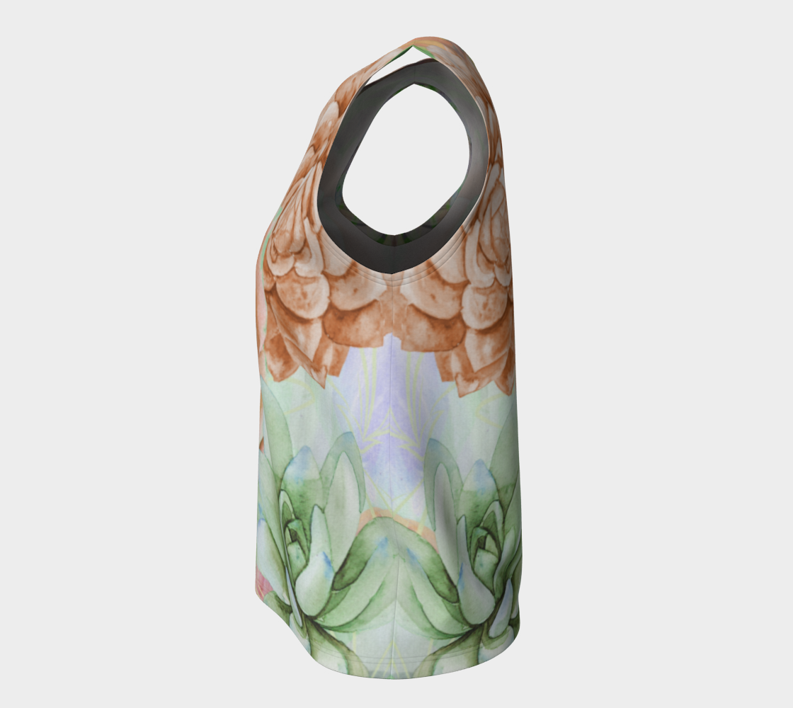 Let's Lovely Garden Loose Tank in Terra Cotta - deloresartcanada