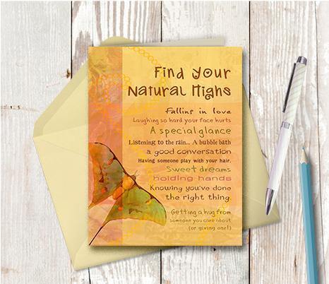 0095 Natural Highs Note Card - deloresartcanada