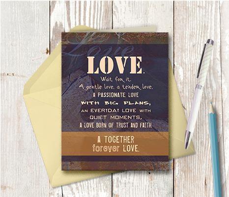 0097 Together Forever Love Note Card