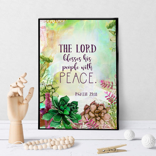 0981 The Lord Blesses His People With Peace Art - deloresartcanada