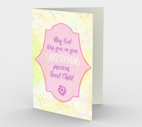 1289. Christening/Sweet Child  Card by DeloresArt