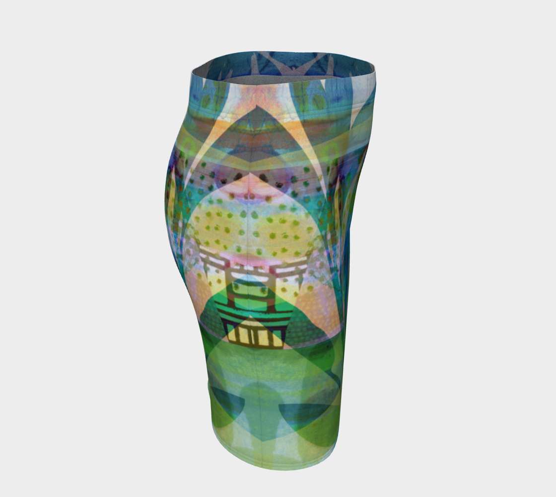 Graceful Sappling Collage Fitted Skirt by Deloresart - deloresartcanada