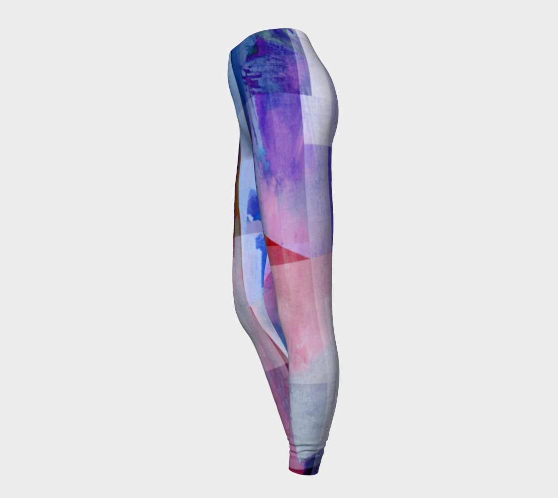 Squared Off Purple Leggings by Deloresart - deloresartcanada