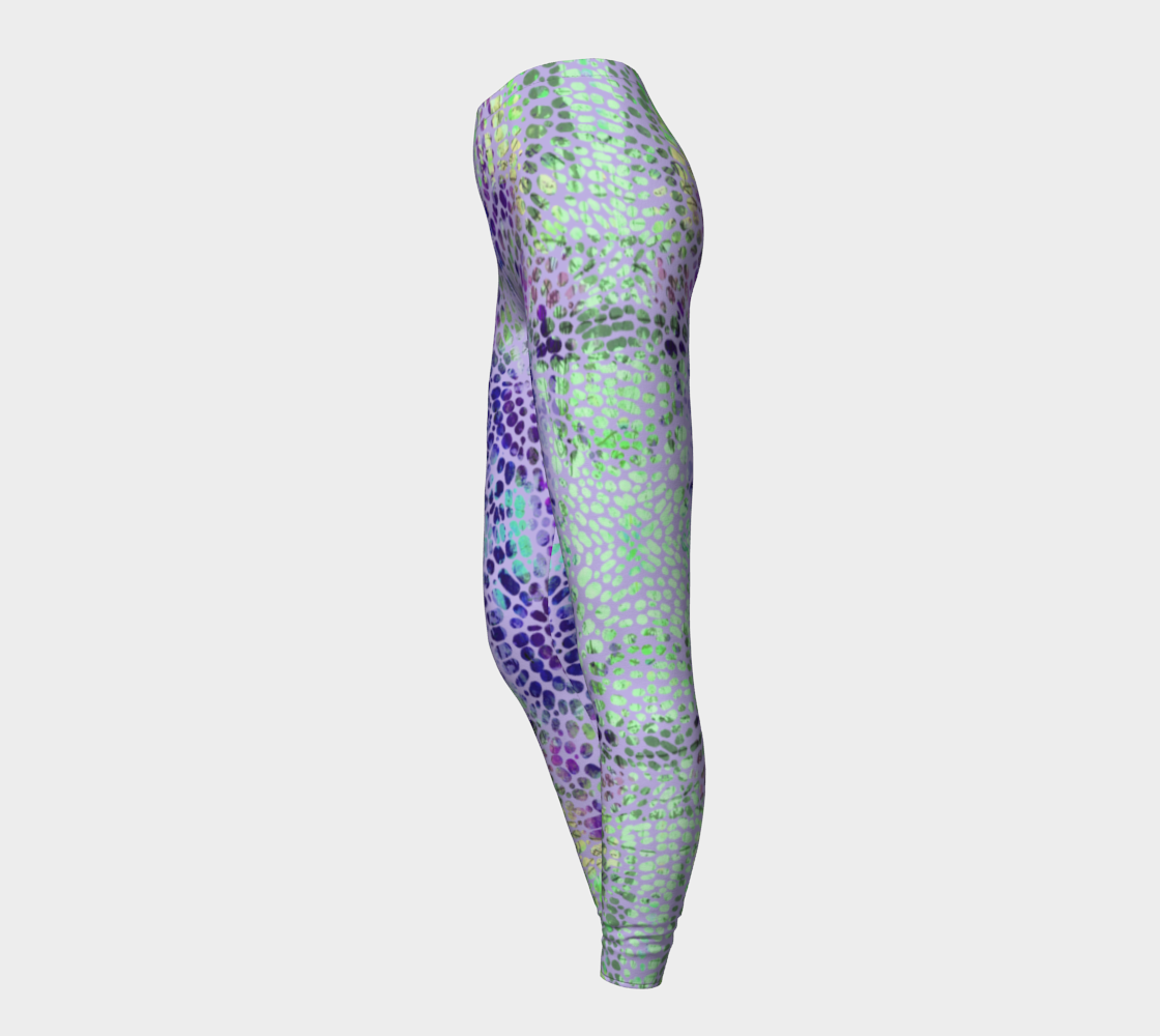 Earth Message Purple Leggings by Deloresart - deloresartcanada