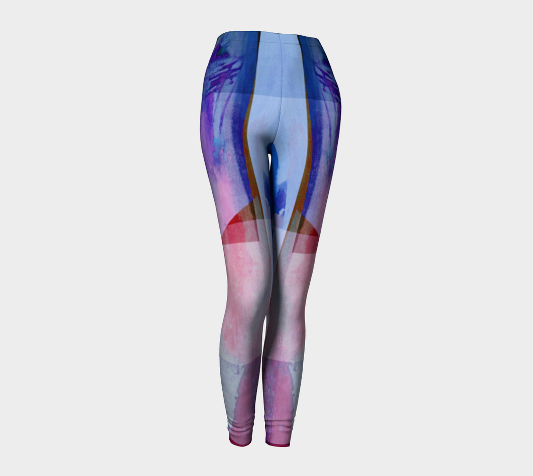 Squared Off Purple Leggings by Deloresart - deloresartcanada