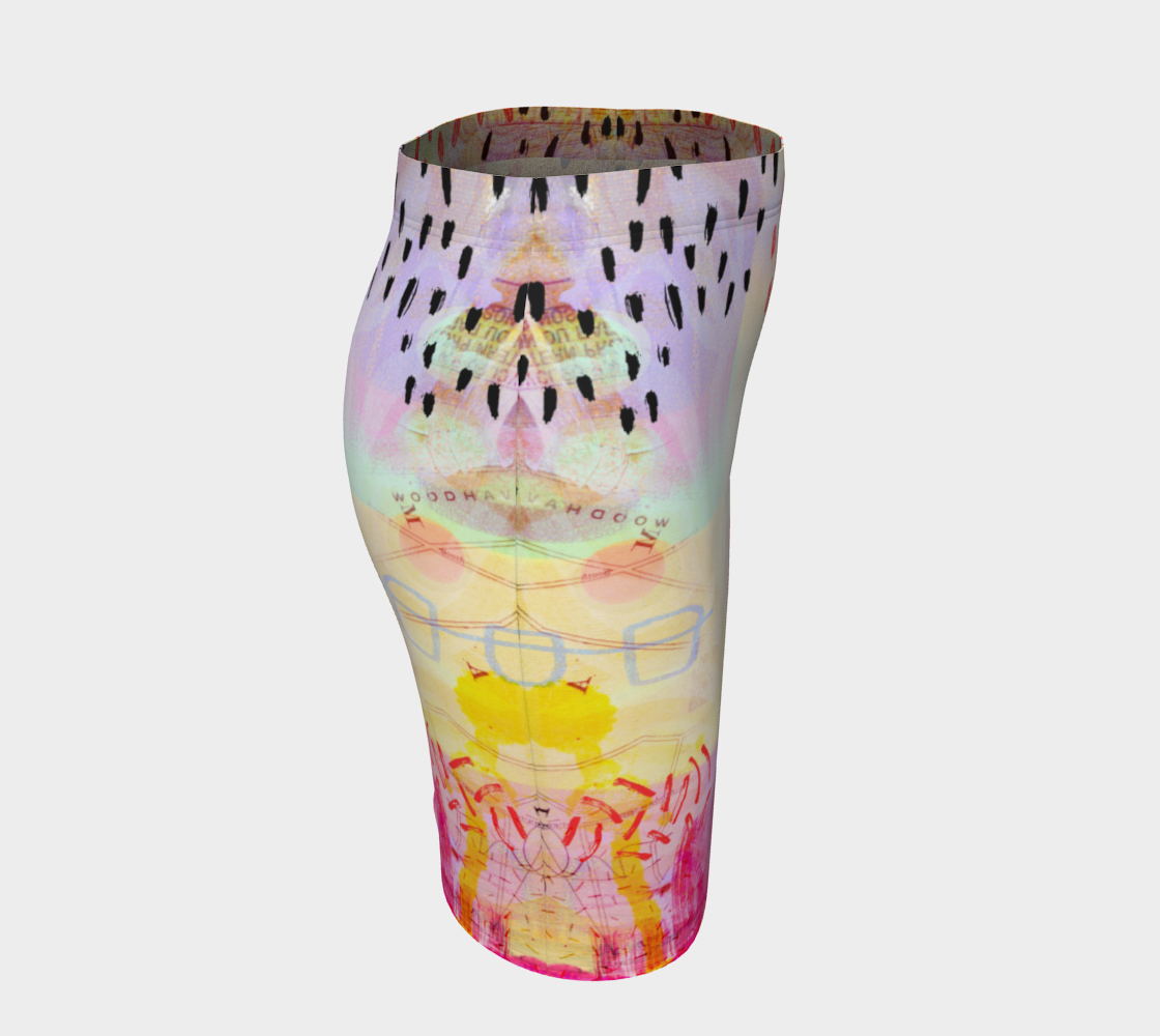 I Love Us Fitted Skirt by Deloresart - deloresartcanada