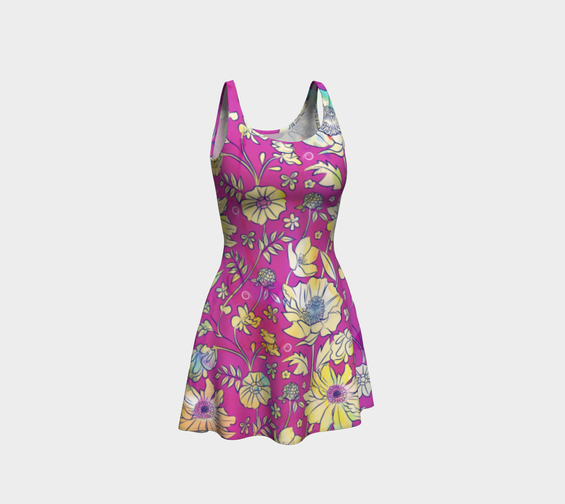 Francella Magenta Dress by Deloresart