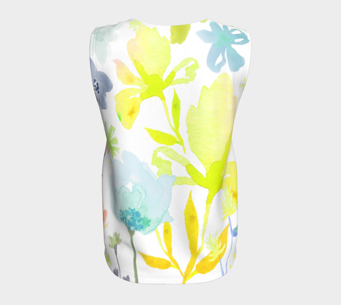 Dreamy Garden Loose Tank in Yellows - deloresartcanada