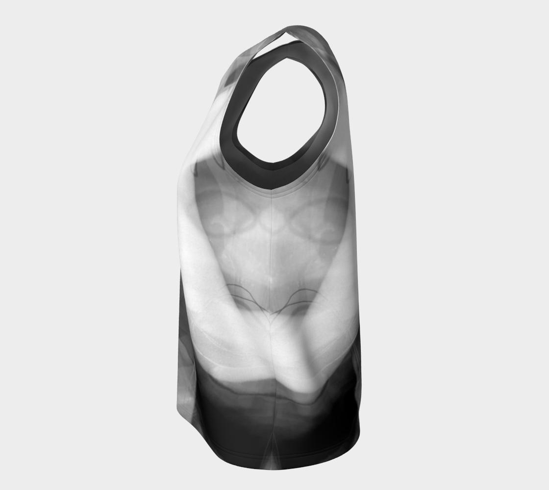 Good Wine Loose Tank by Deloresart in Greyscale - deloresartcanada