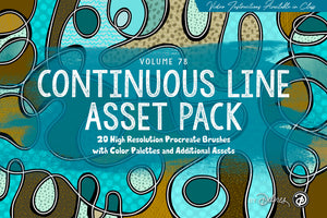 Volume 078 - Continuous Line Procreate Asset Pack