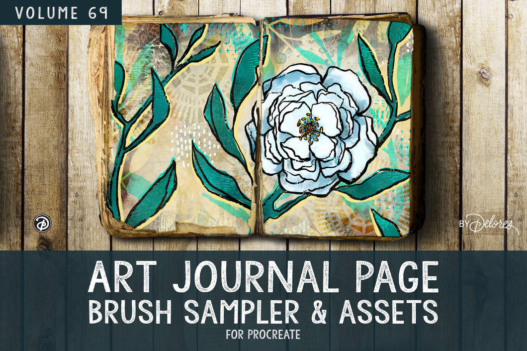 Volume 69 - Art Journal Mixed Media Brush Sampler and Assets