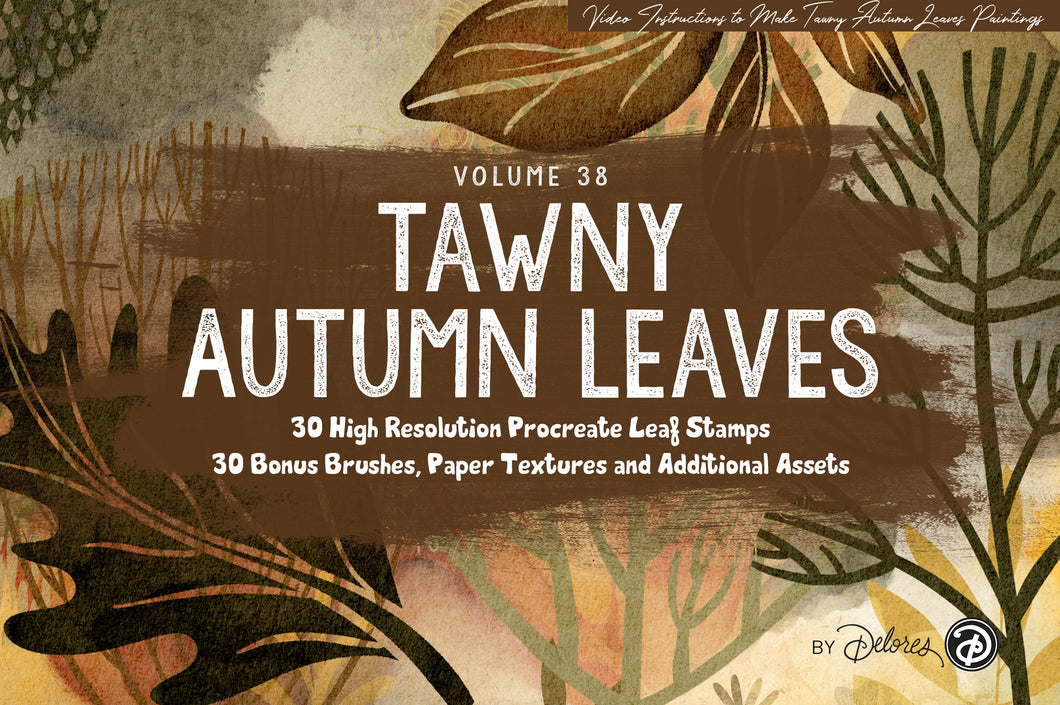 Volume 38 - Tawny Autumn Leaves Procreate Stamp Brushes