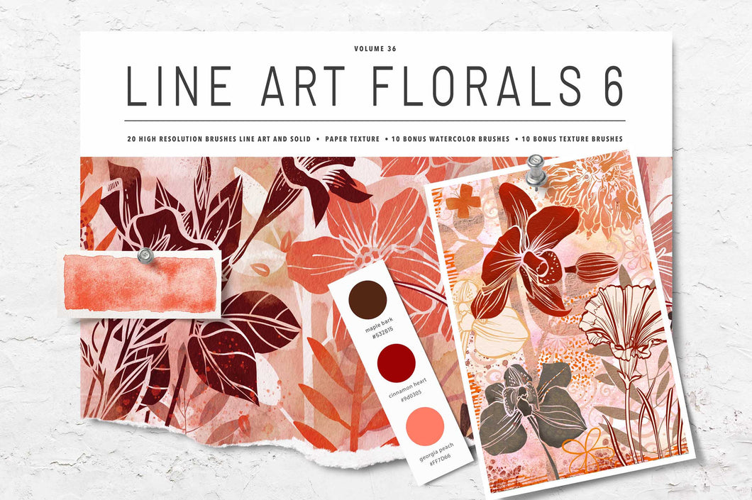 Volume 036 - Procreate Floral Brush Stamps 6