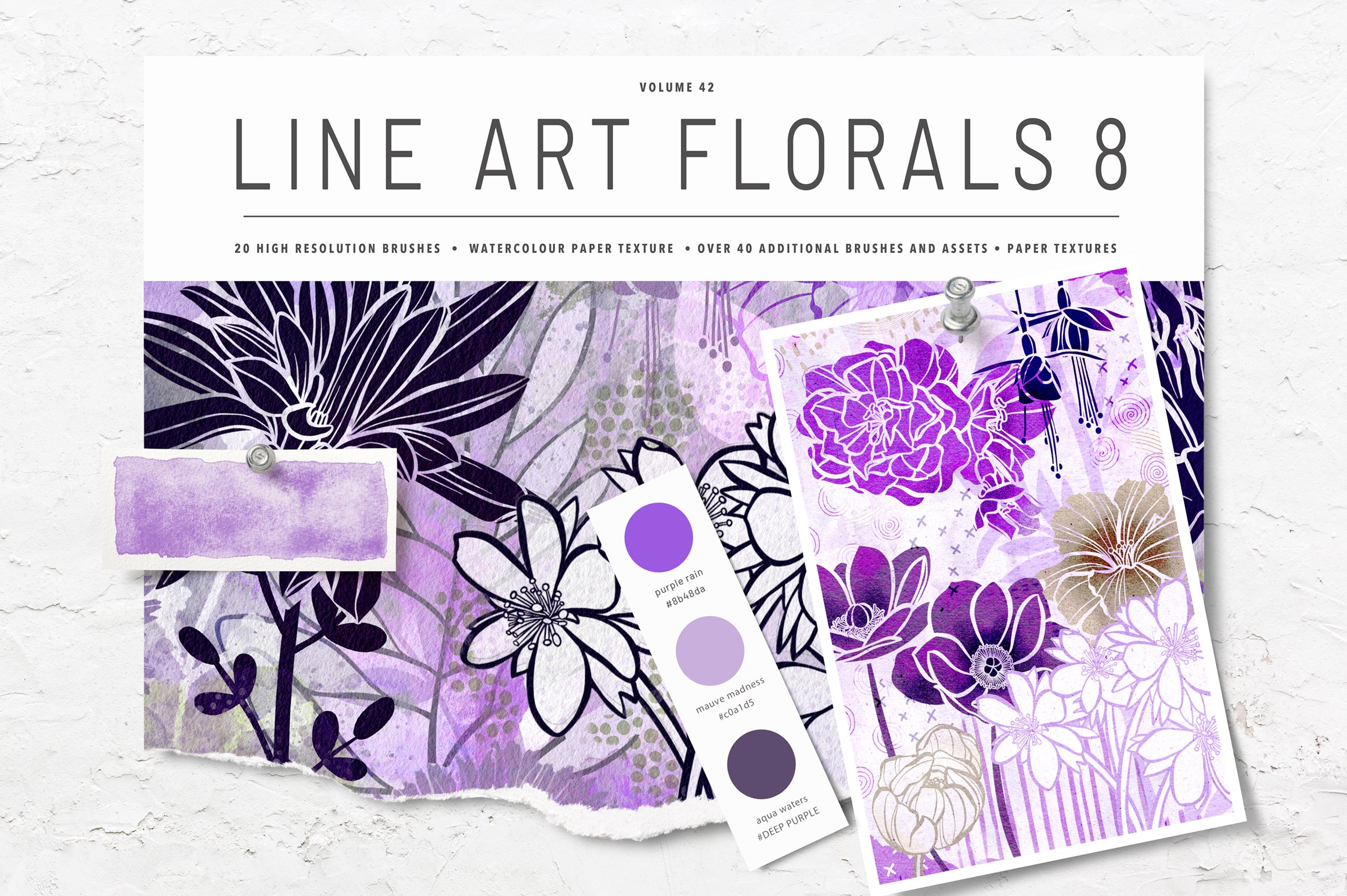 Volume 42 - Procreate Floral Brush Stamps 8