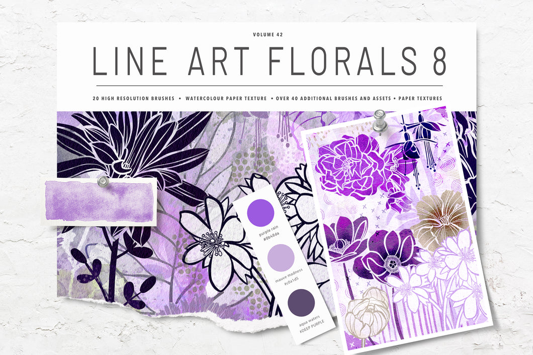 Volume 42 - Procreate Floral Brush Stamps 8