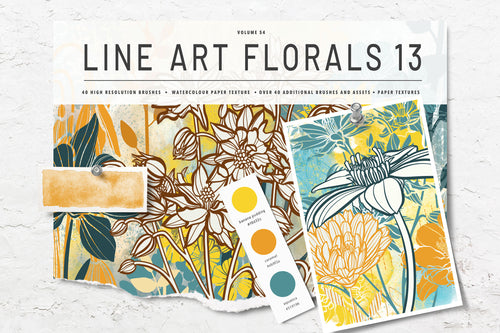 Volume 54 - Procreate Floral Brush Stamps 13