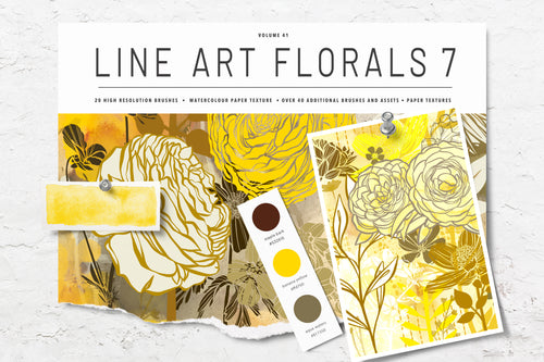 Volume 041 - Procreate Floral Brush Stamps 7 - deloresartcanada