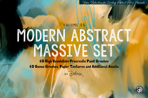 Volume 55 Modern Abstract Art Acrylic and Oil Brushes and More