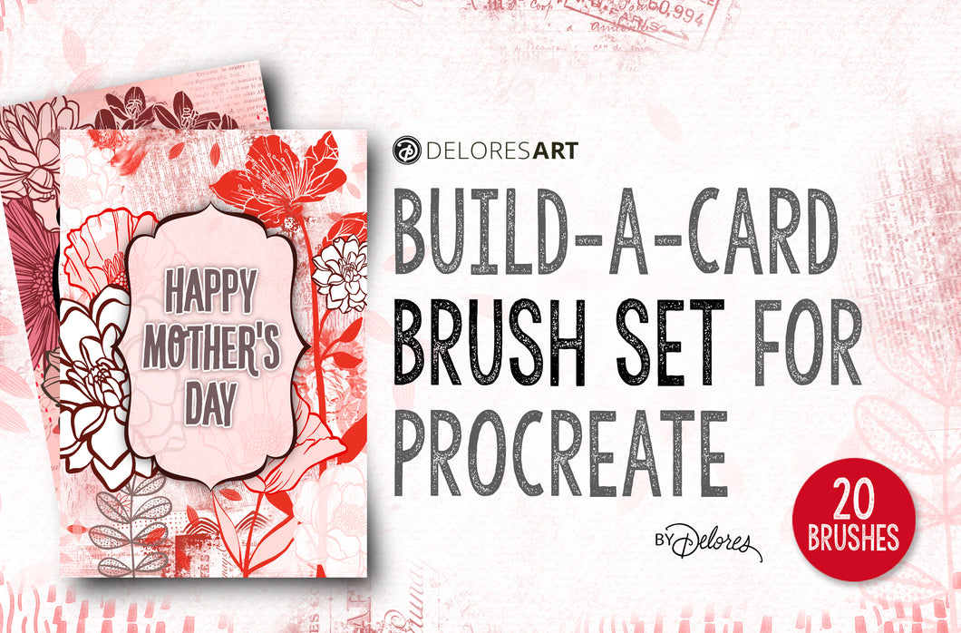 Volume 061 - Build-a-Card Brush Set for Procreate - 20 Brushes