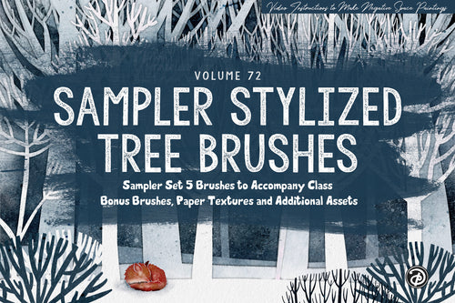 Volume 072 - Stylized Trees Mini Set for Procreate - deloresartcanada