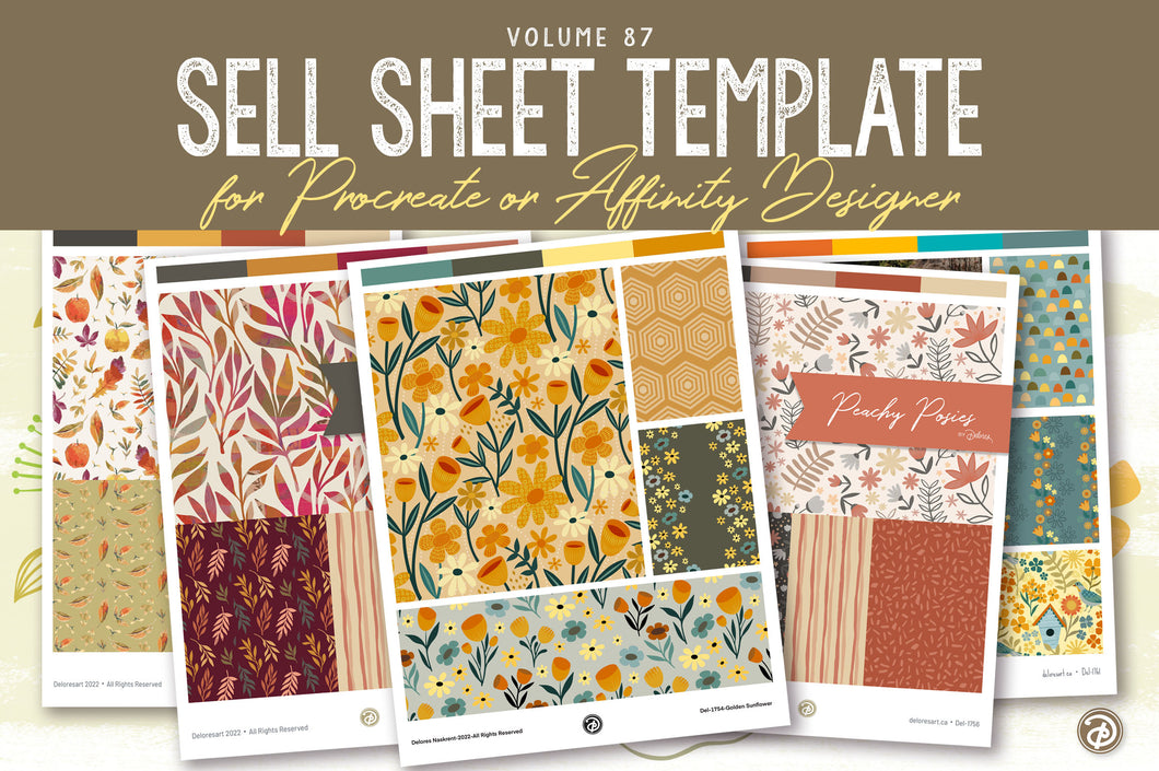 Volume 87 - Sell Sheet Template for Affinity Designer or Procreate