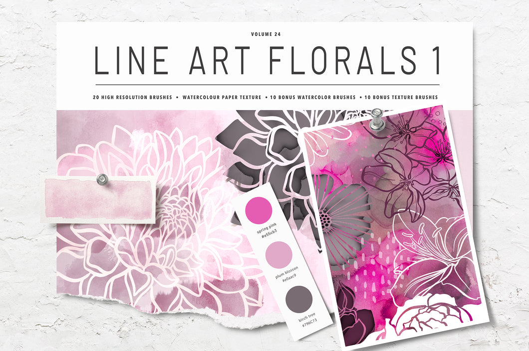 Volume 24 Floral Procreate Stamp Brushes
