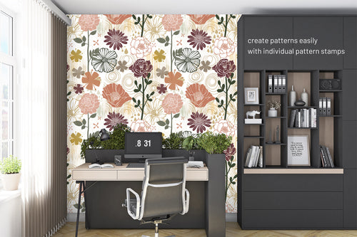 Volume 026 - Floral Procreate Stamp Brushes 3 - deloresartcanada