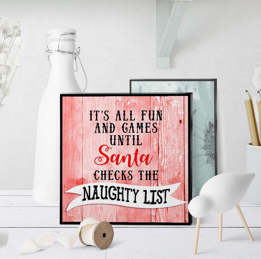 1000 Santa Naughty List Art - deloresartcanada
