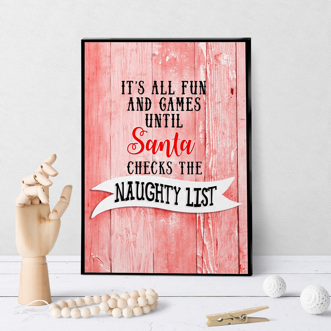 1000 Santa Naughty List Art - deloresartcanada