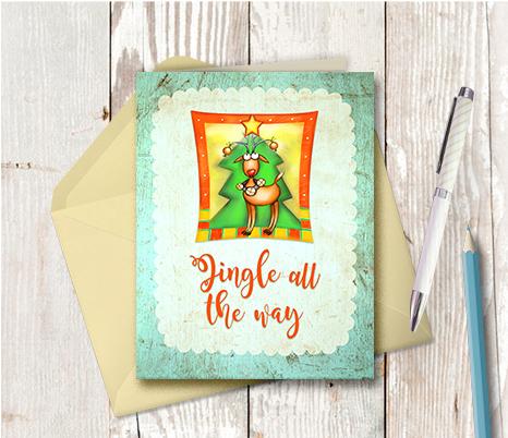1003 Jingle All The Way Note Card