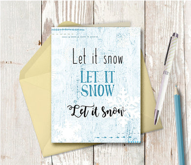 1005 Let it Snow Card by Deloresart
