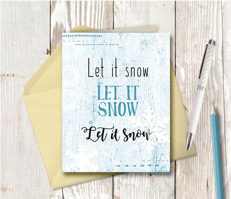 1005 Let It Snow Note Card