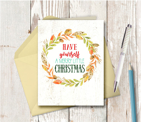 1011 Have Yourself a Merry Little Christmas Card by Deloresart