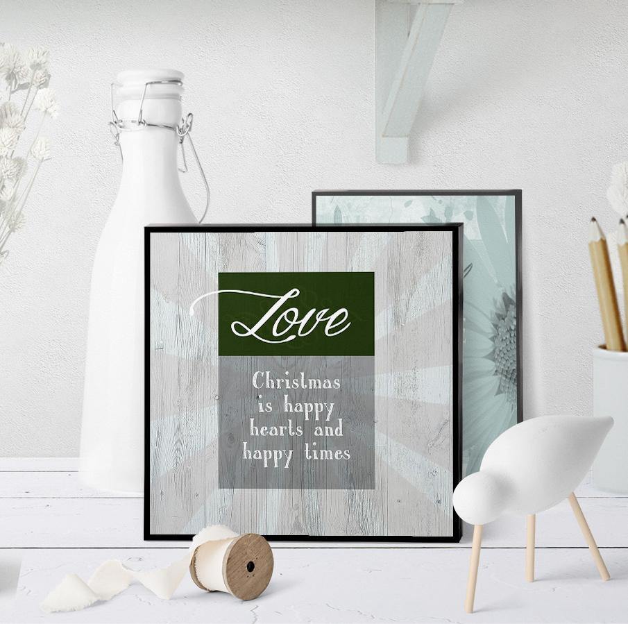 1013 Christmas Is Happy Hearts Art - deloresartcanada