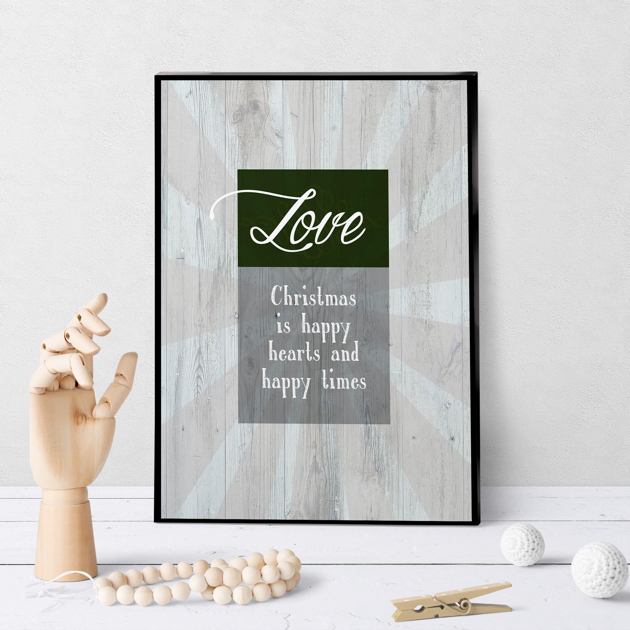 1013 Christmas Is Happy Hearts Art