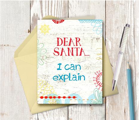 1016 Santa I Can Explain Note Card