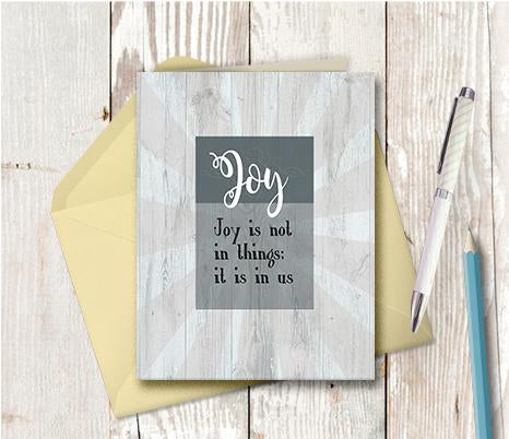 1017 Joy Is In Us Note Card