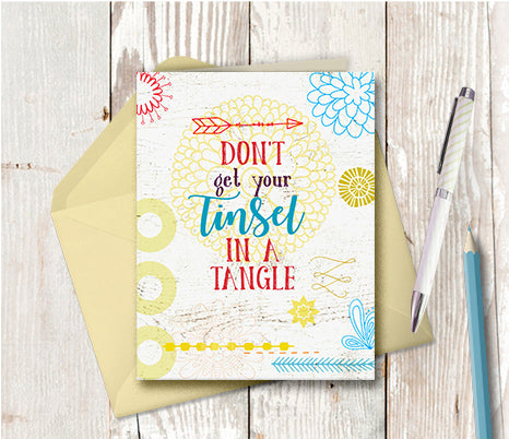 1020 Don't Get Your Tinsel In a Tangle Note Card