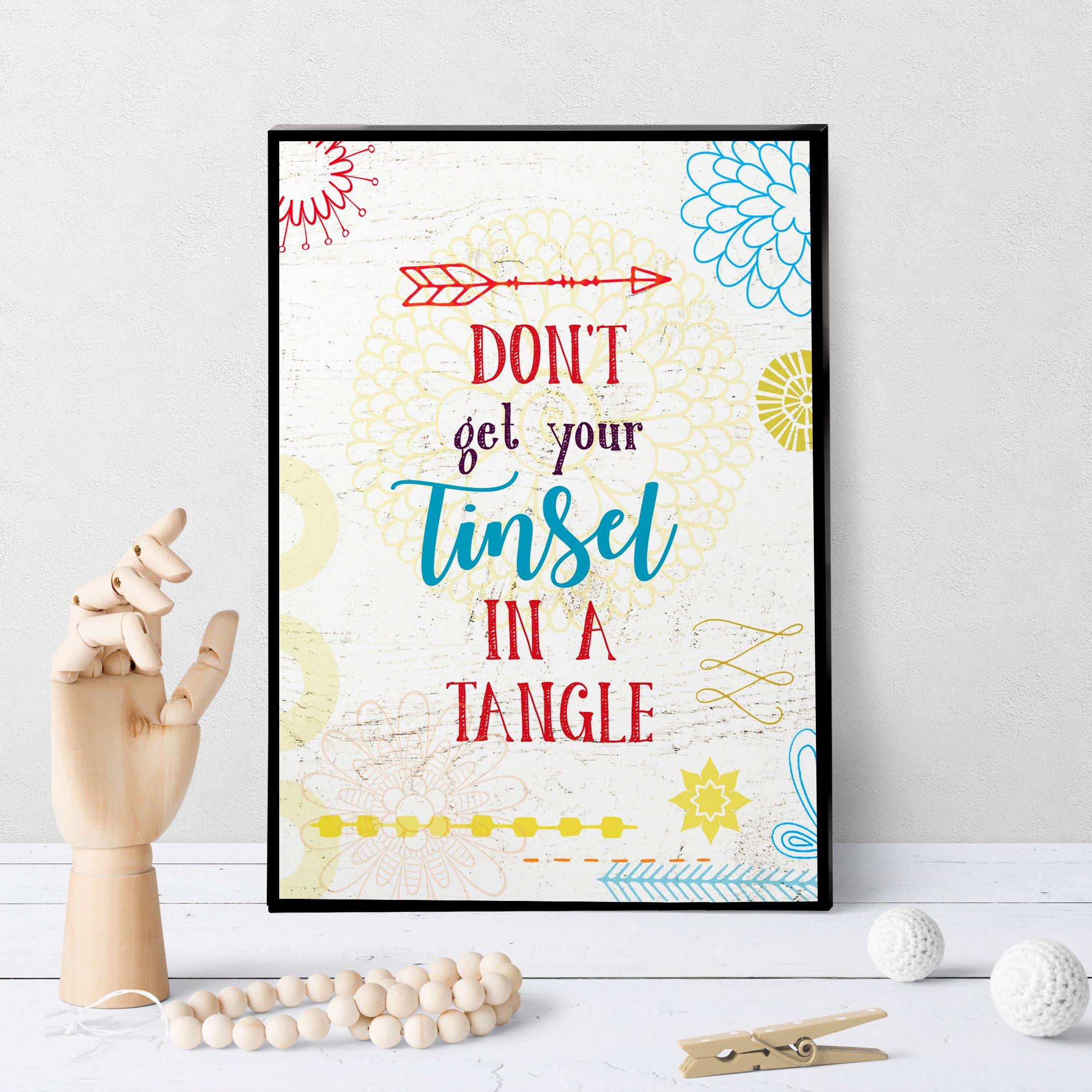 1020 Don't Get Your Tinsel In A Tangle Christmas Art