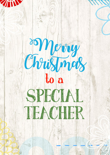 1050 Special Teacher Christmas Card by Deloresart