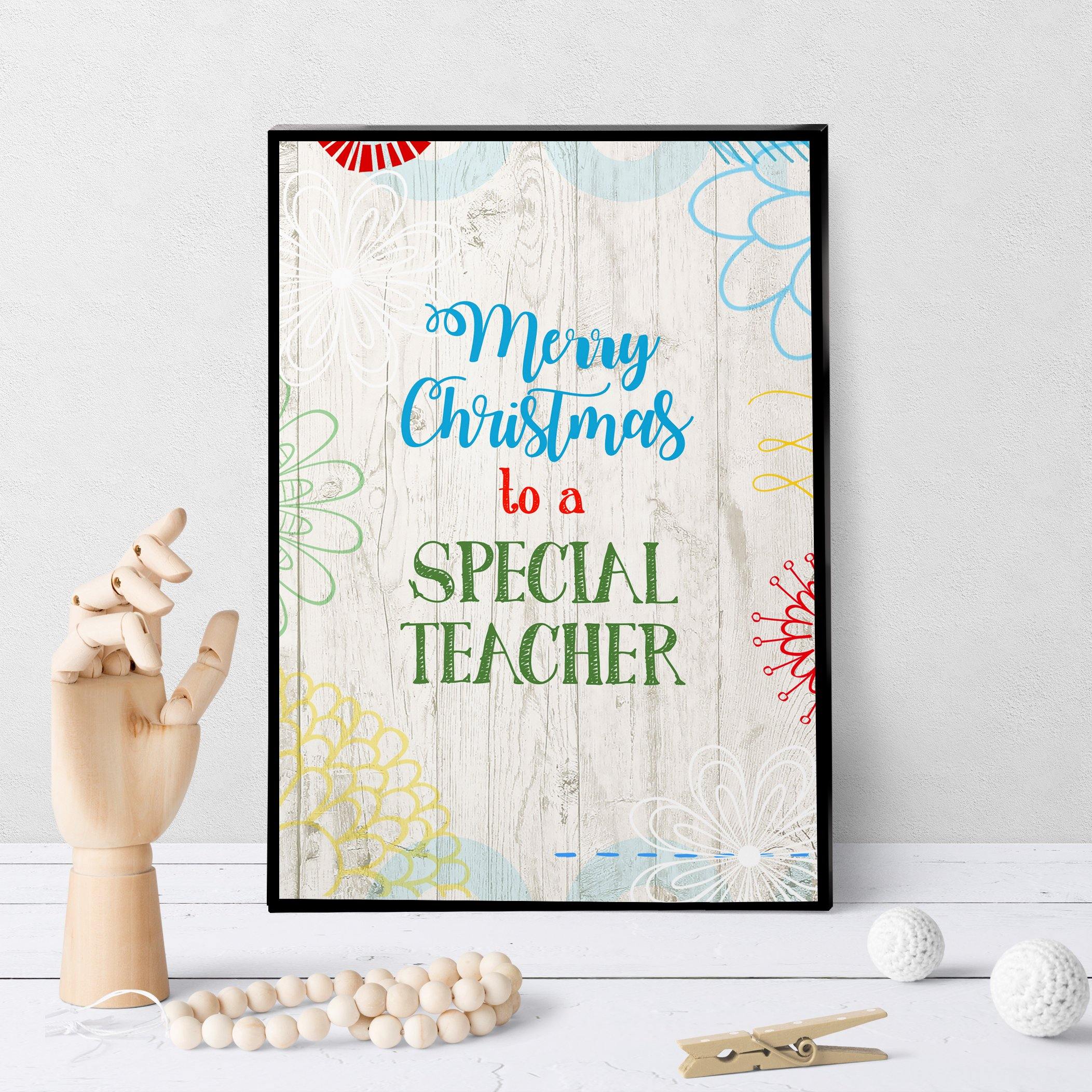 1050 Special Teacher Christmas Art - deloresartcanada