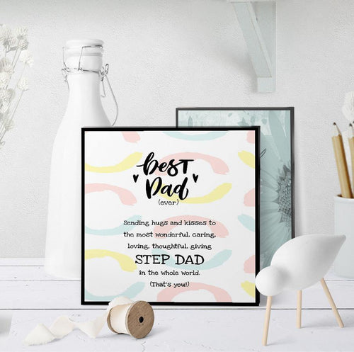 1077 Best Step Dad Ever Art - deloresartcanada